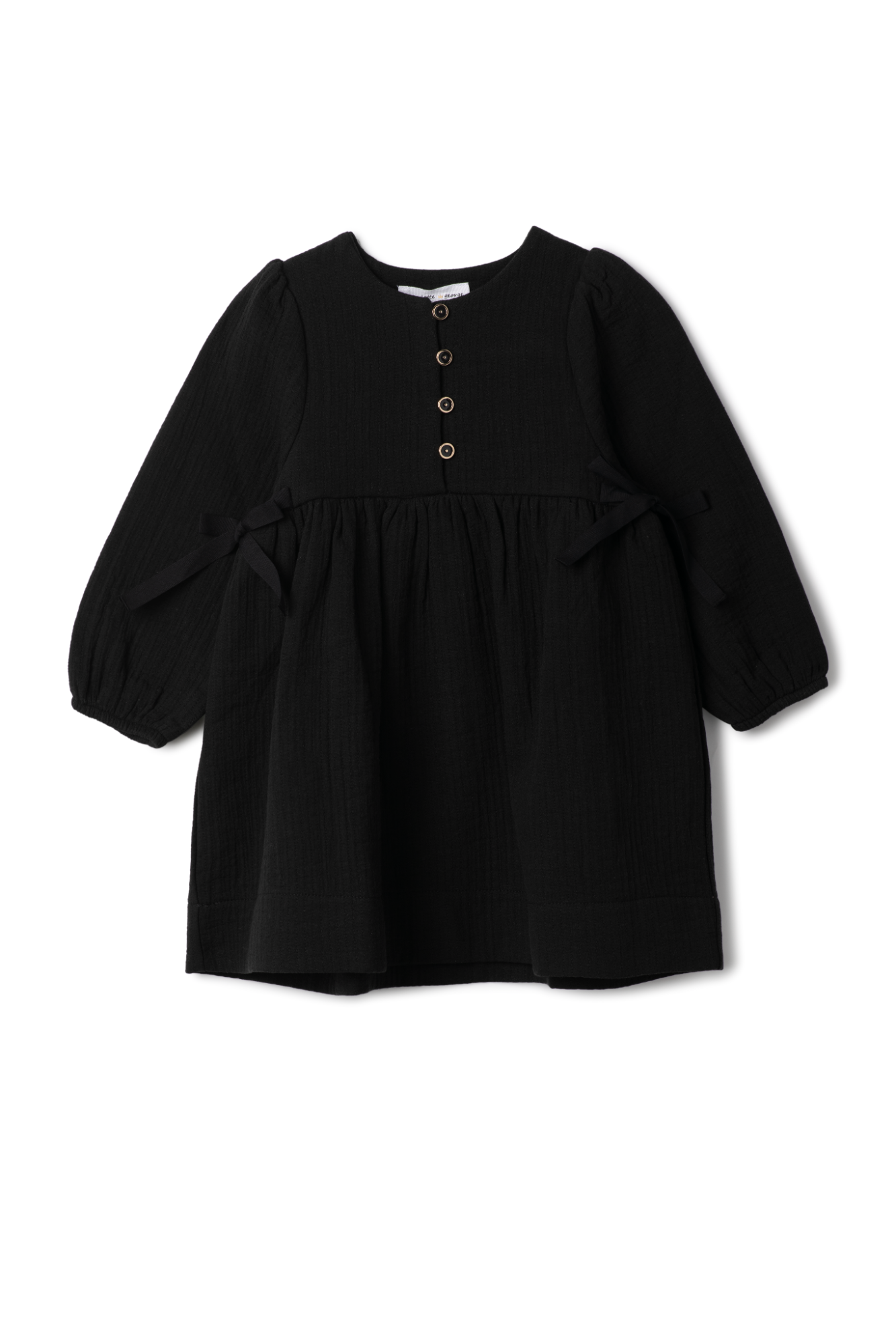 Woven Ribbon Dress Black