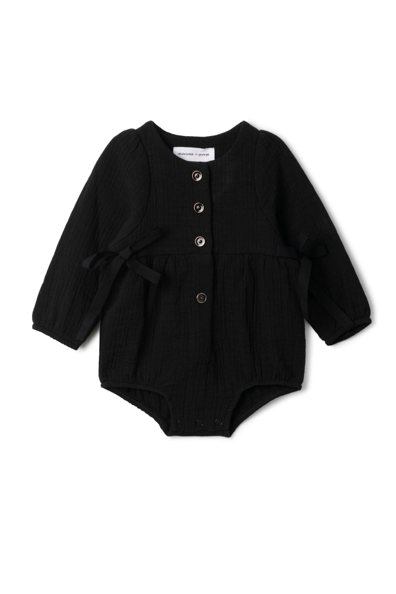 Woven Ribbon Bubble Black