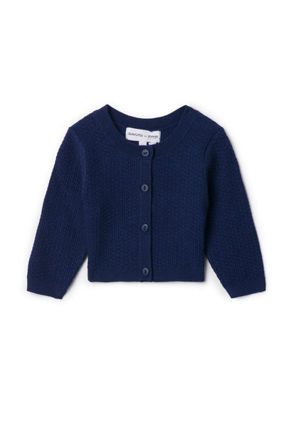 Knit Textured Cardigan Royal