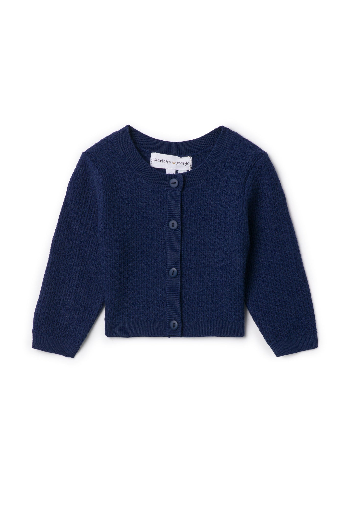 Knit Textured Cardigan Royal