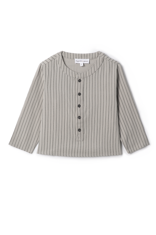 Woven Stripped Shirt Grey
