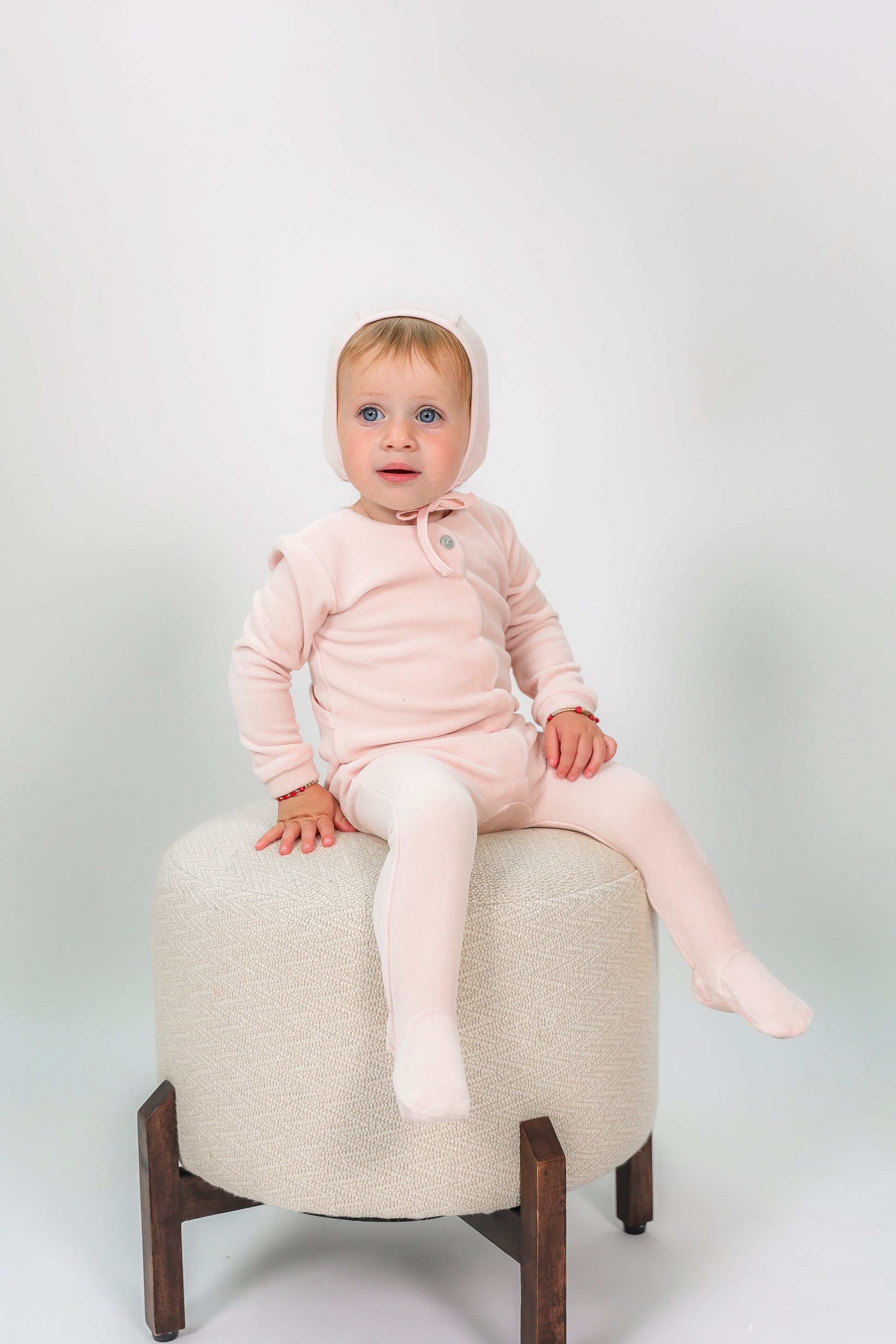 Cotton Velour Scallop Onesie
