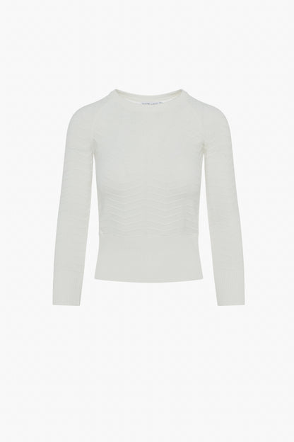 Knit Textured Top Off White