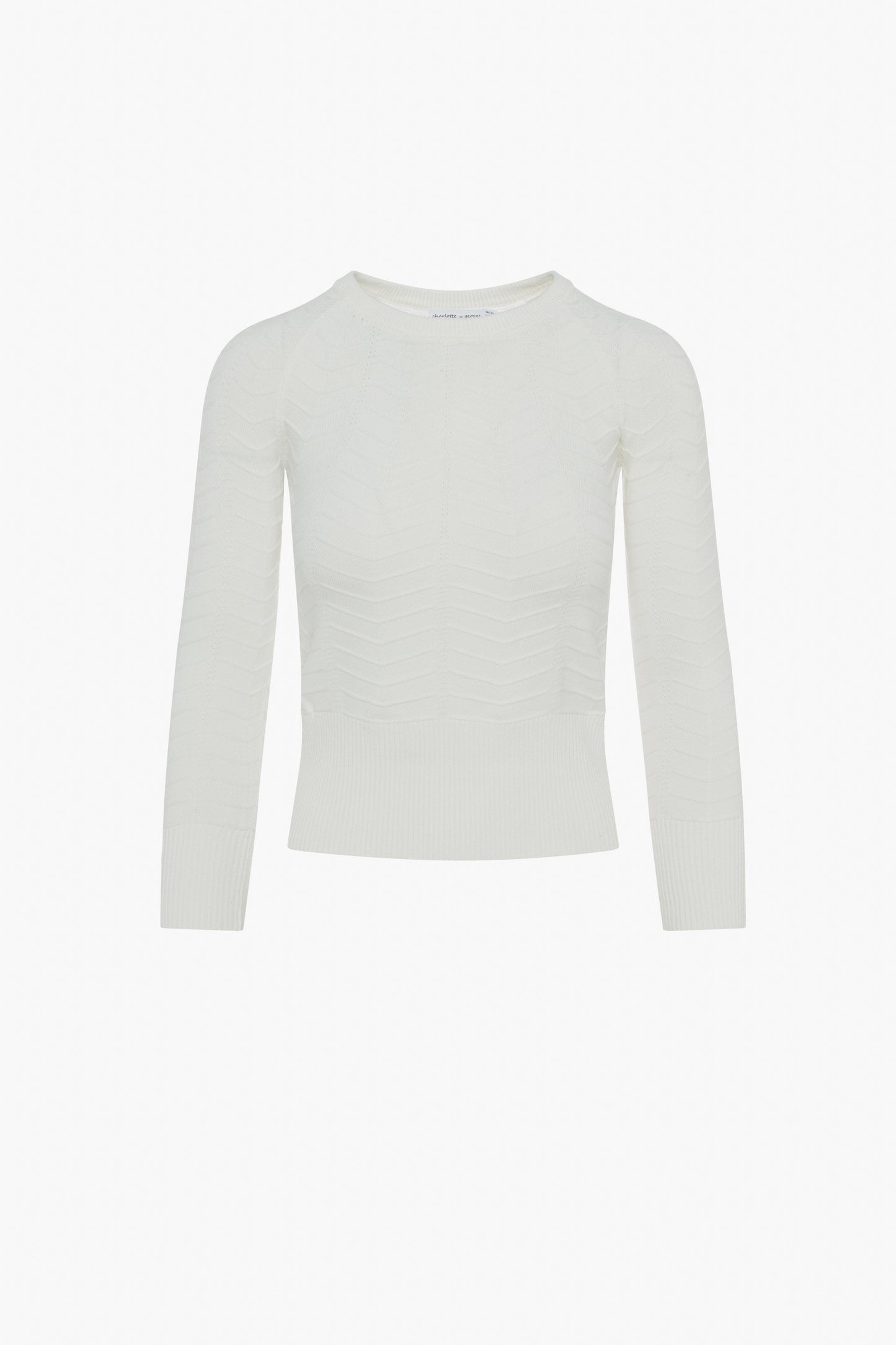 Knit Textured Top Off White