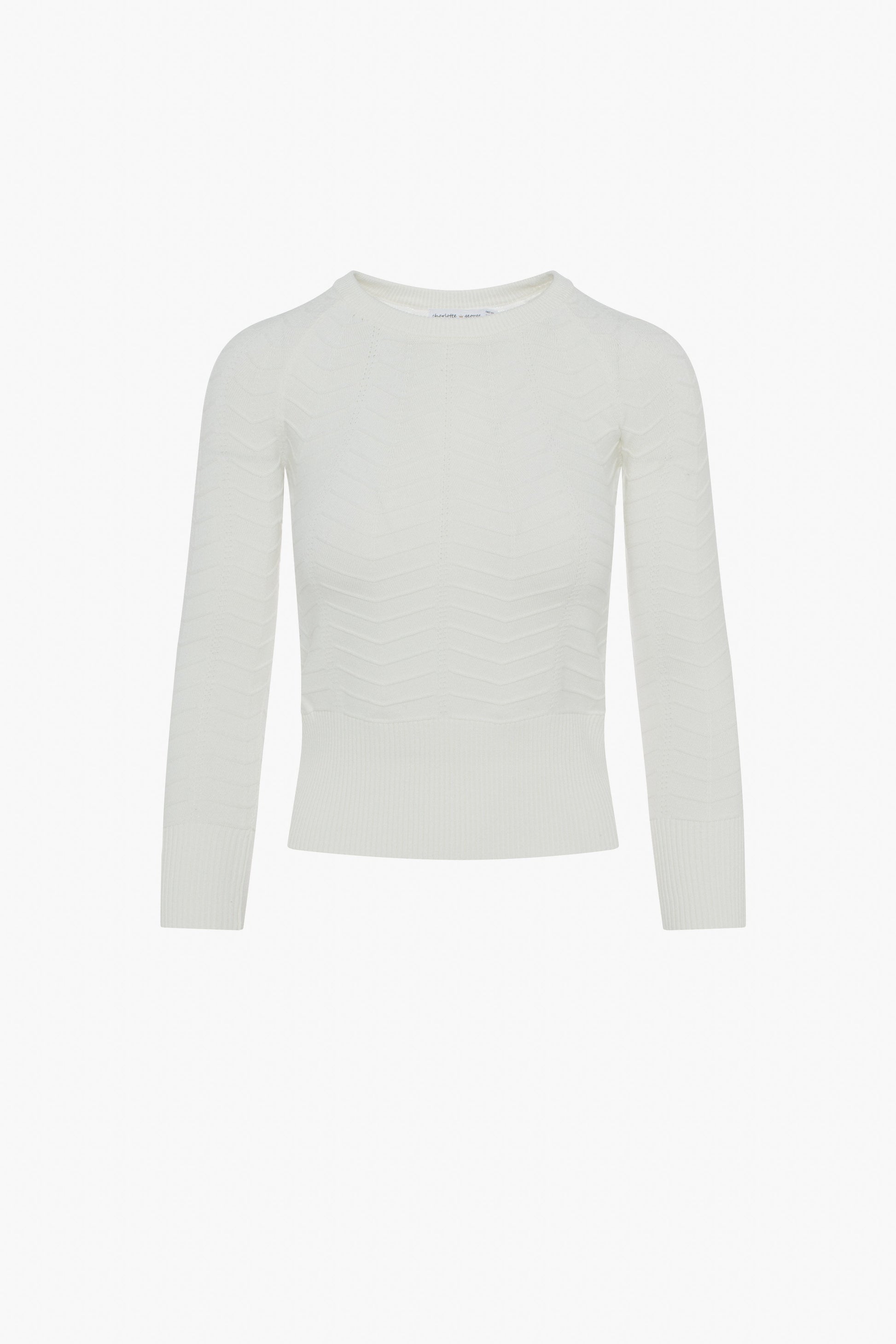 Knit Textured Top Off White