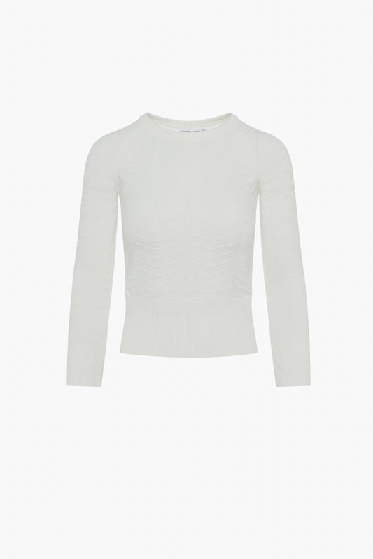 Knit Textured Top Off White