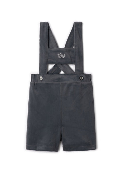 Crest Embroidery Shorts Overall Dark Grey