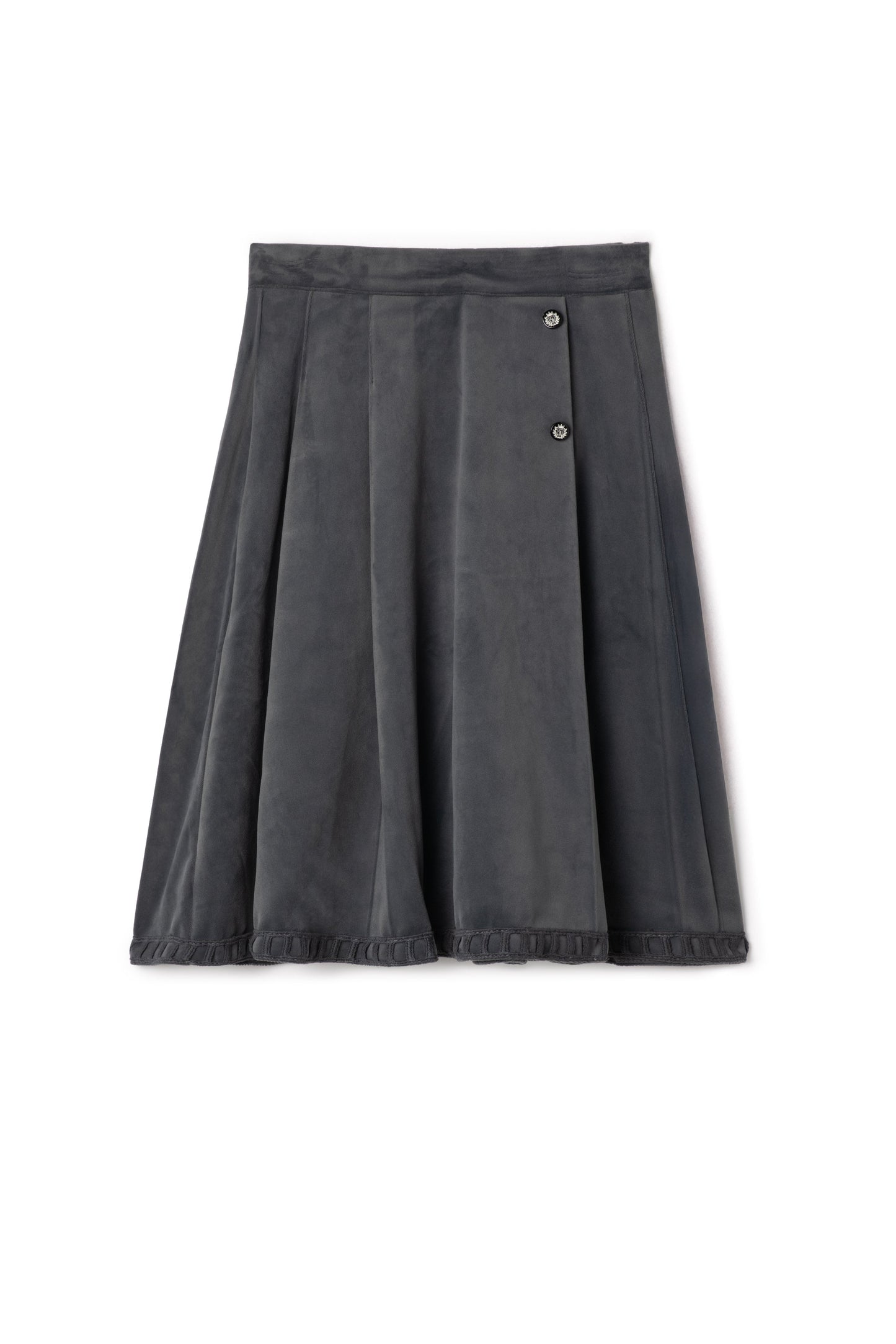 Velvet Skirt Dark Grey