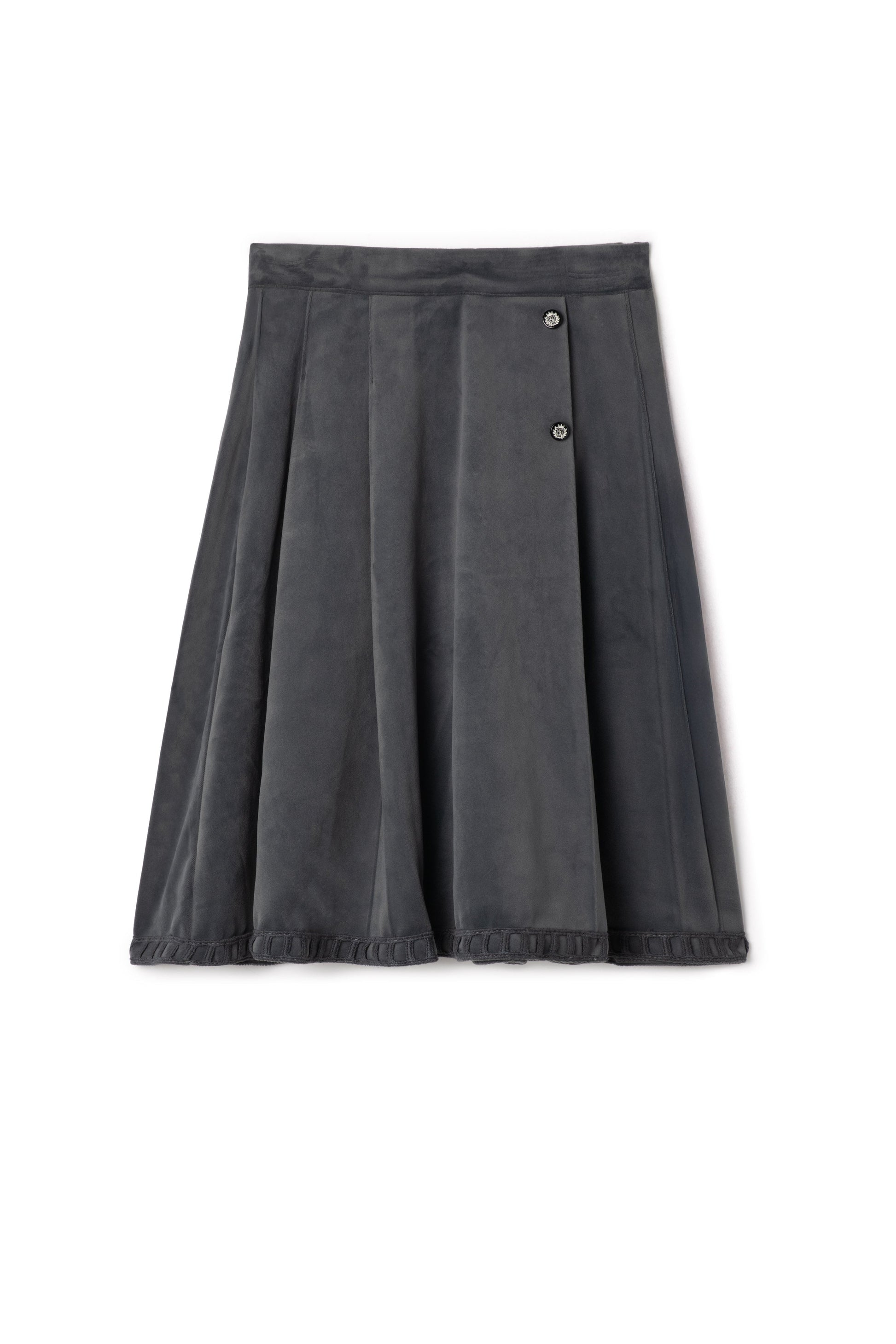 Velvet Skirt Dark Grey