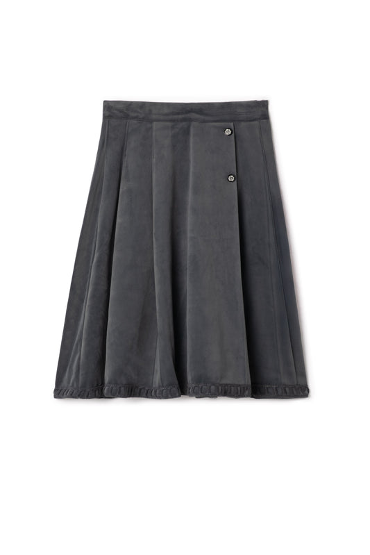 Velvet Skirt Dark Grey