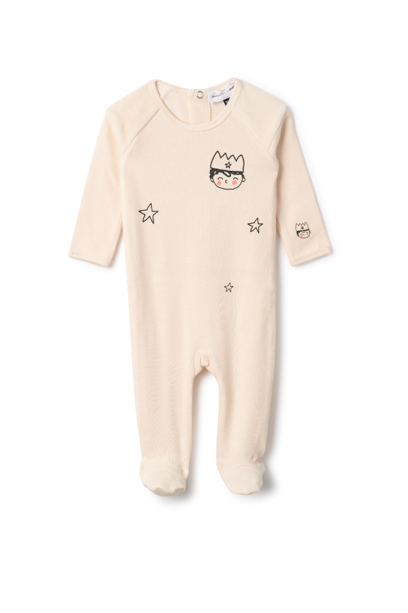 Prince Print Onesie Cream 3 Months