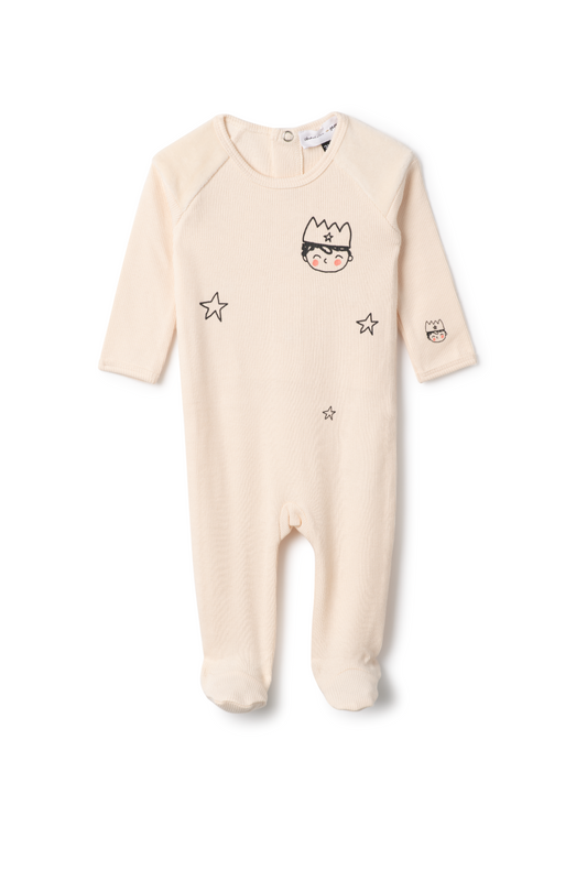 Prince Print Onesie Cream 3 Months