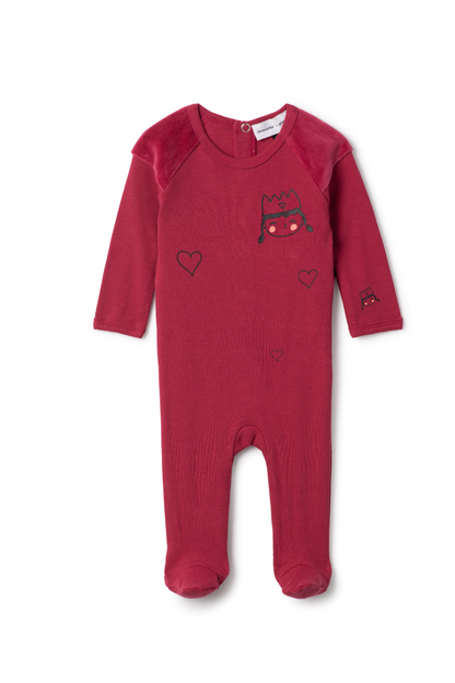 Princess Print Onesie Berry 3 Months