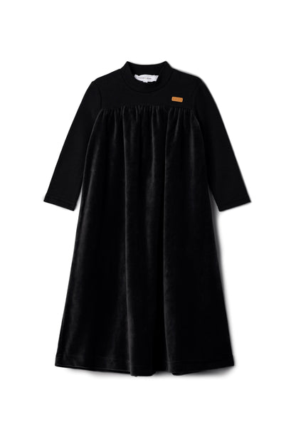 Velour Rib Robe Black