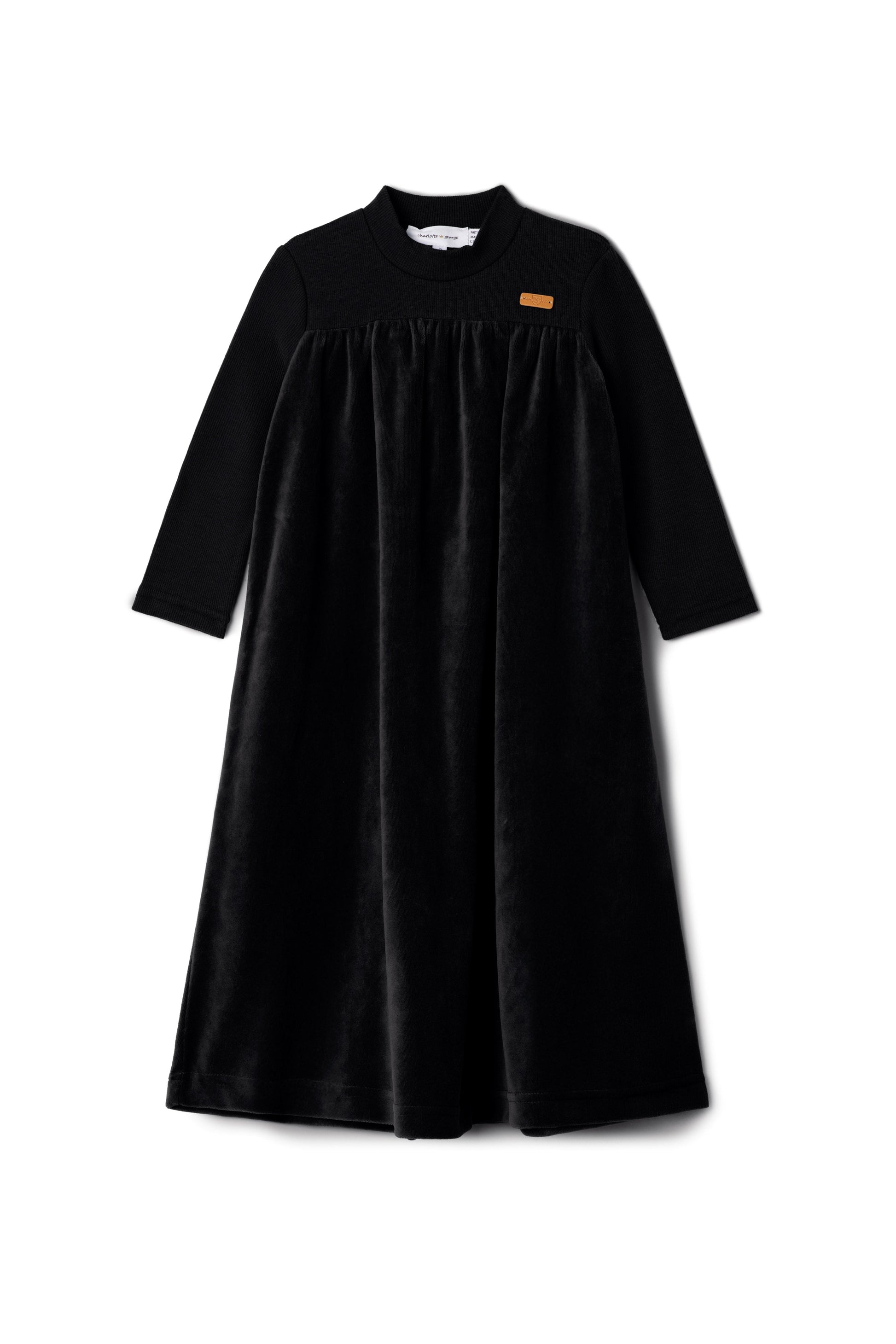 Velour Rib Robe Black