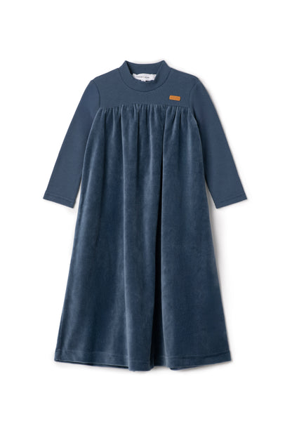 Velour Rib Robe Denim