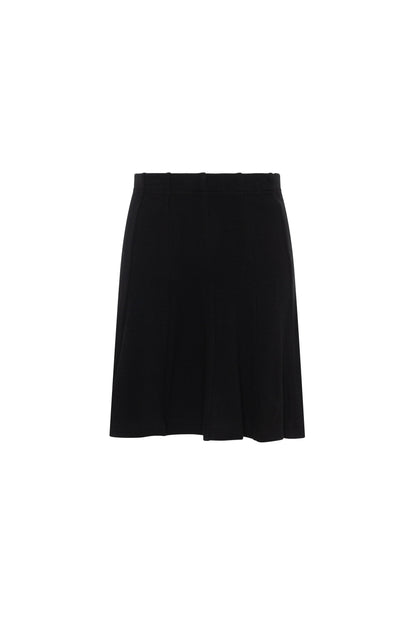 Ribbed Panel Skirt Black
