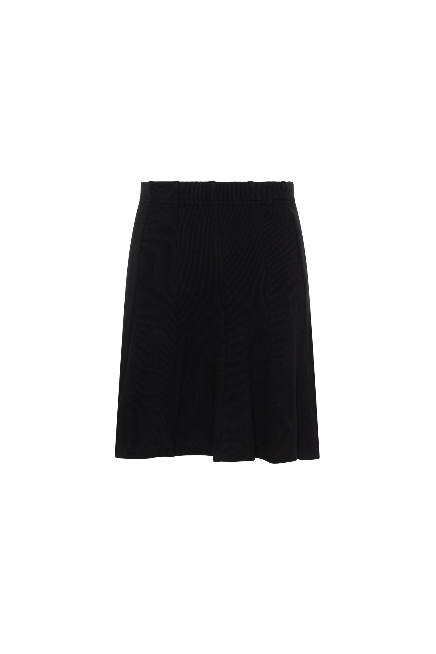 Ribbed Panel Skirt Black