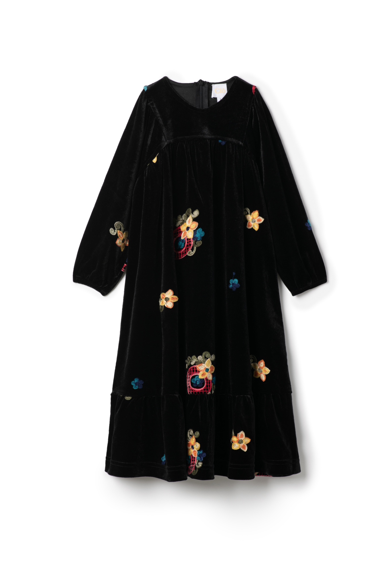 Velour Maxi Robe Black