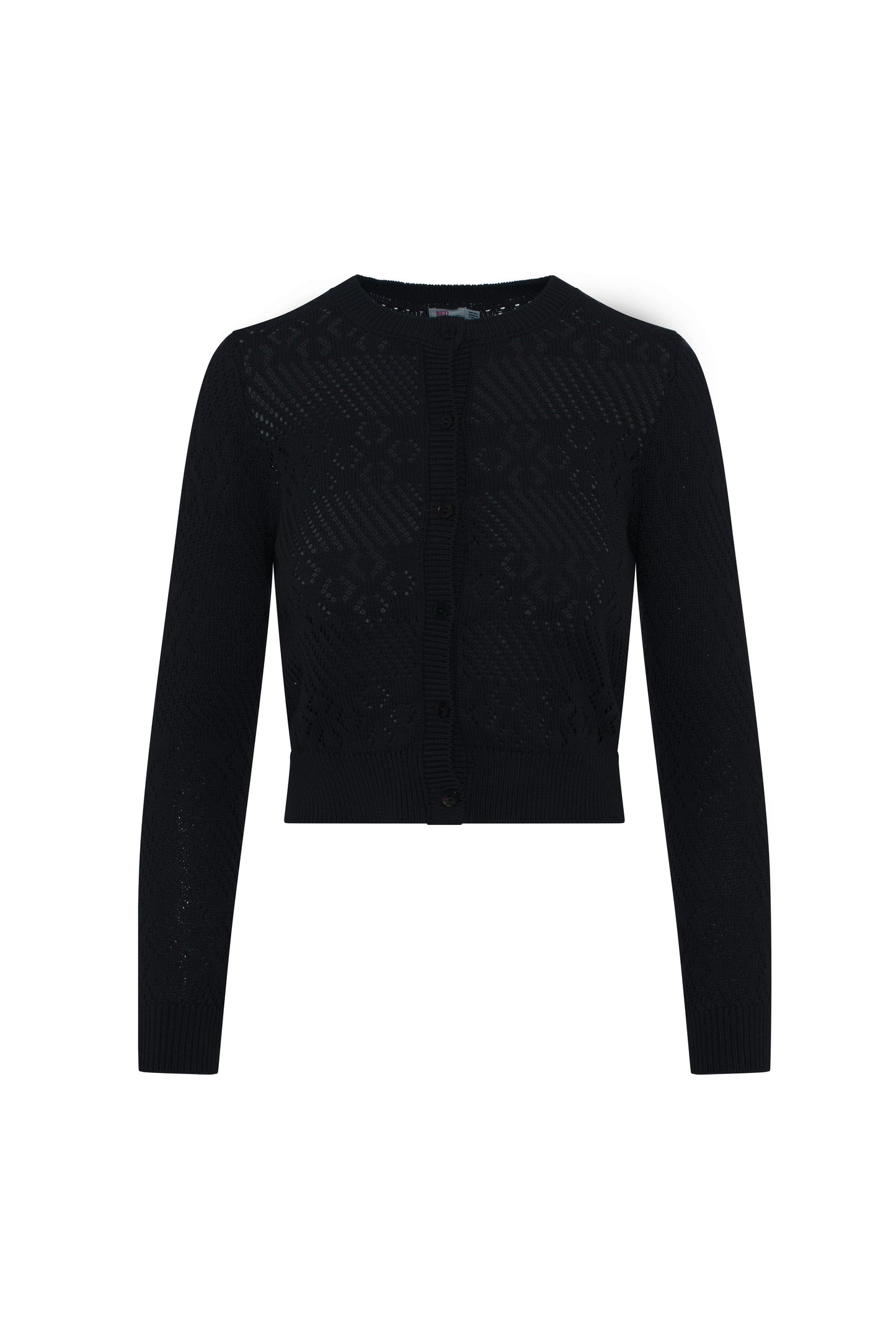 Lace Knit Cardigan Black