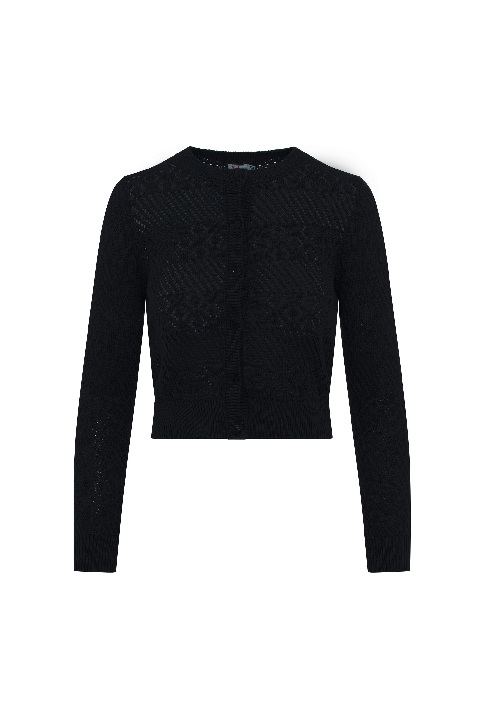 Lace Knit Cardigan Black