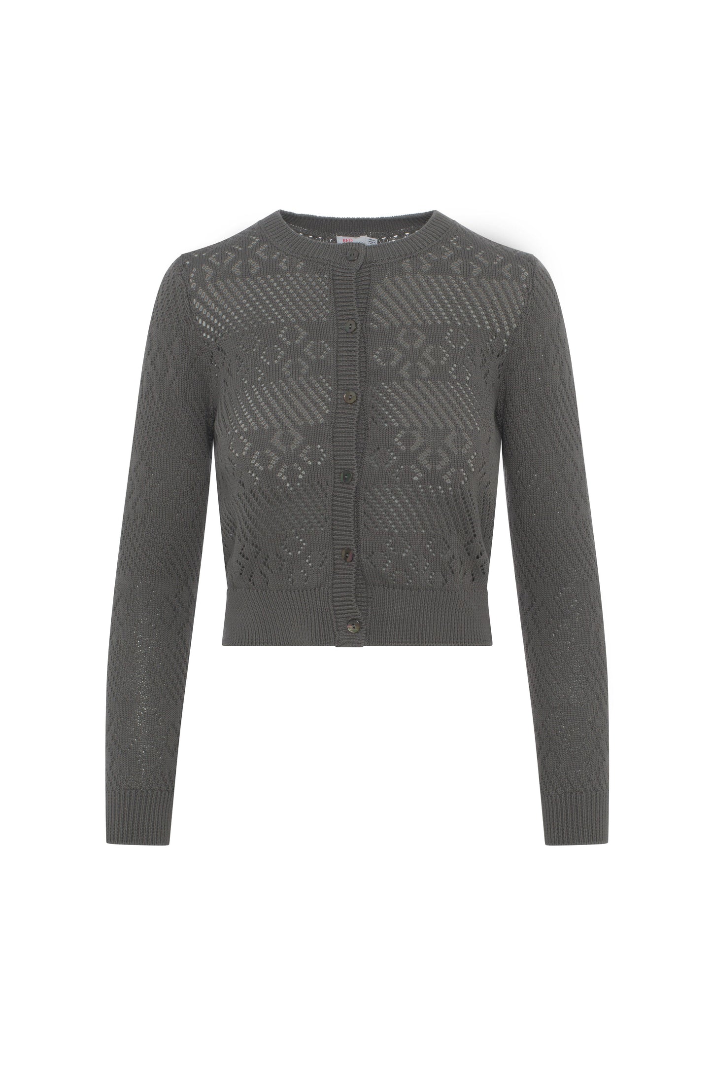 Lace Knit Cardigan Grey