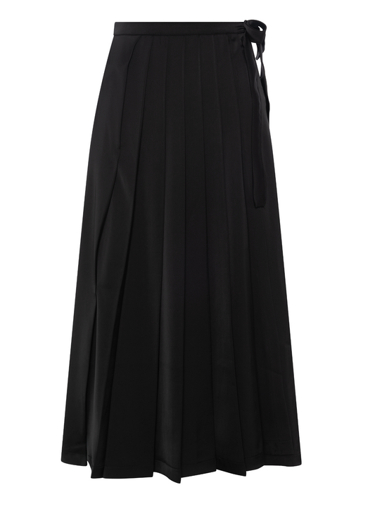 Wrap Midi Skirt Black