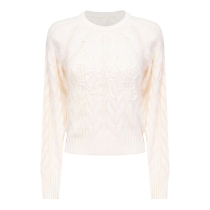 Cable Knit Sweater Off White