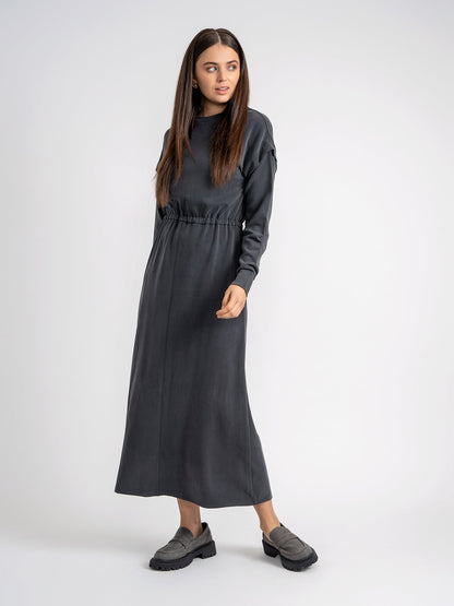 Drop Shoulder Midi Dress