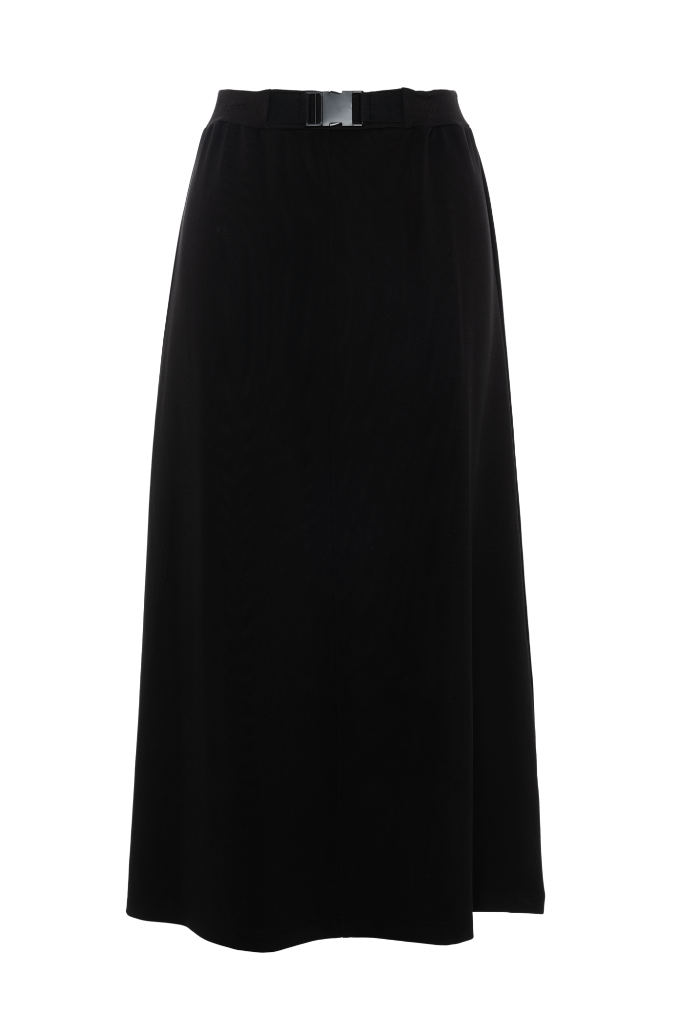 Midi Buckle Skirt Black