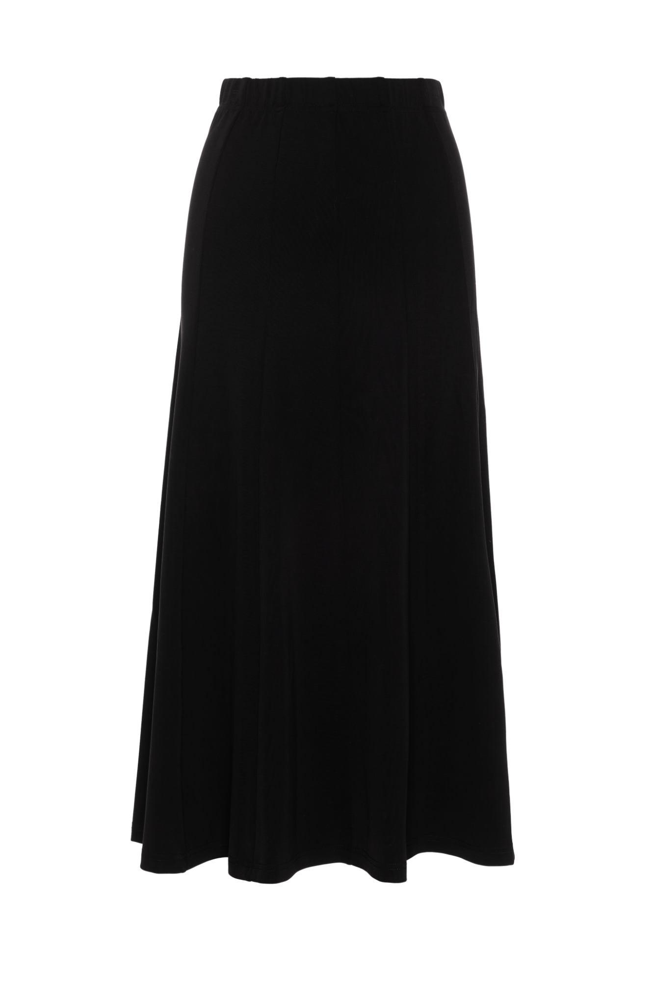 Midi Panel Skirt Black