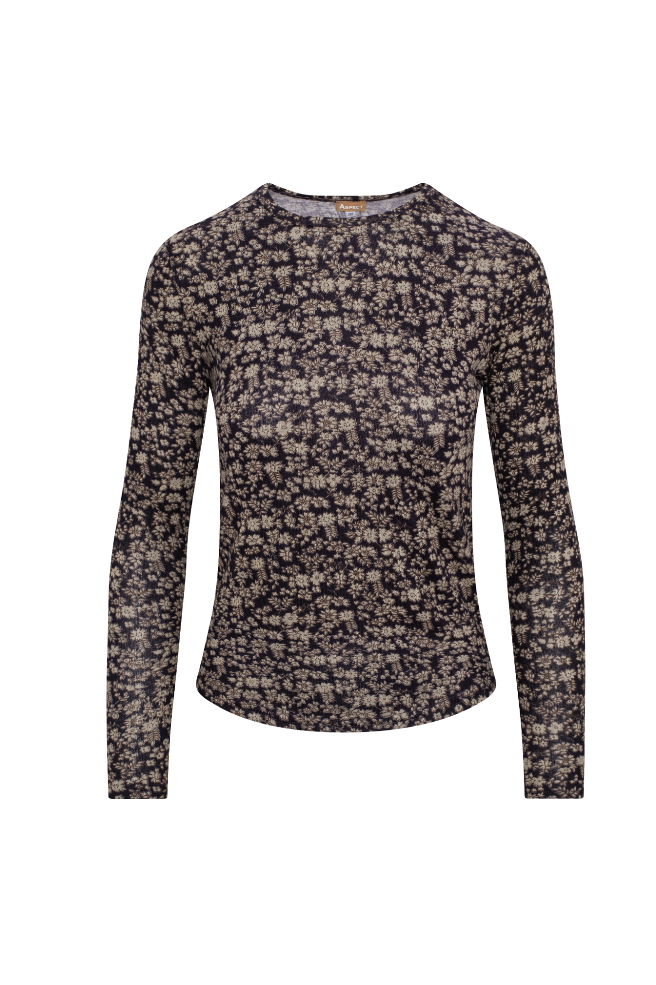 Crew Neck Floral Top Plum