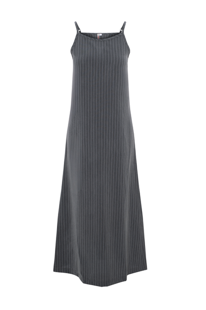 Stripped Midi Jumper Grey