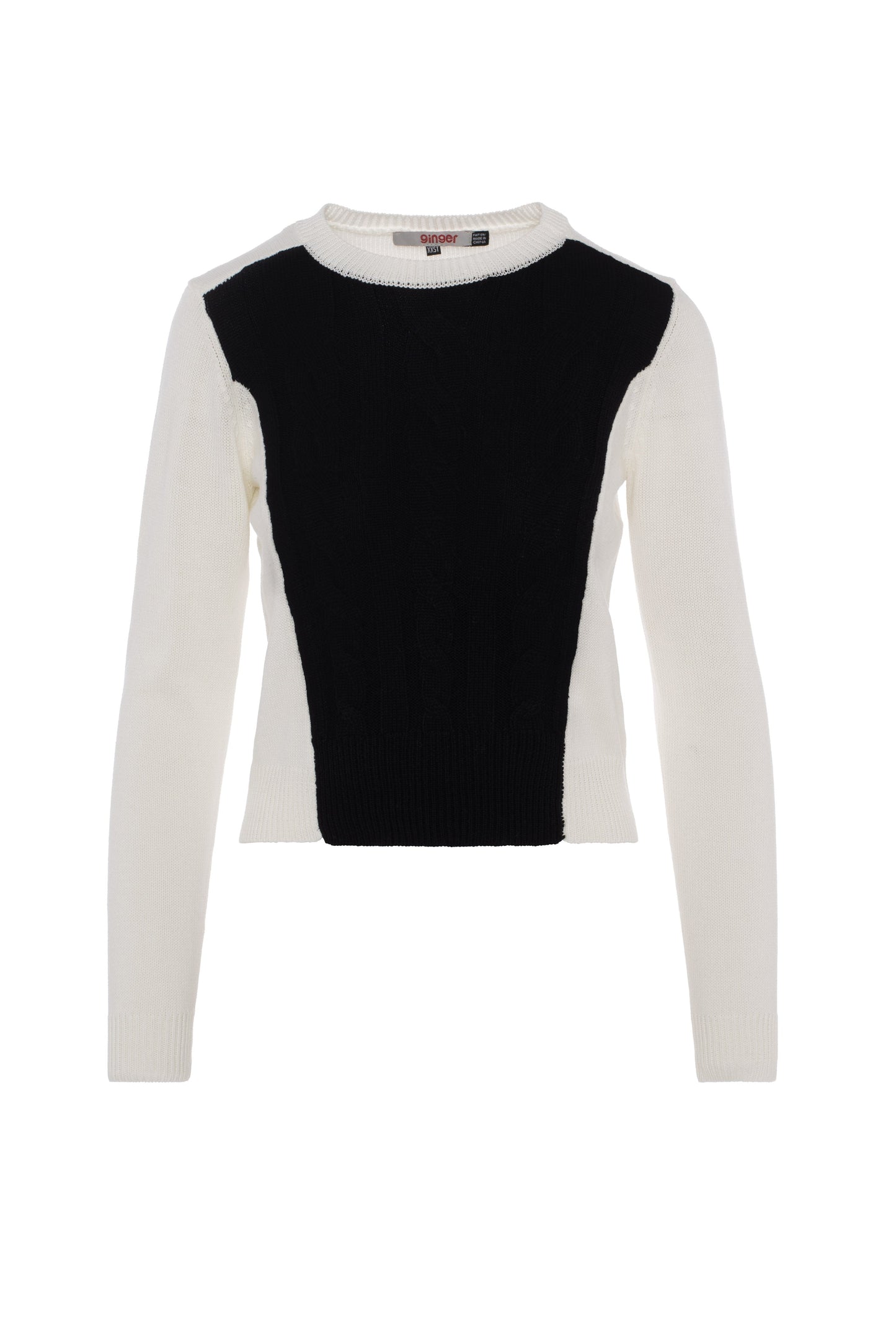 Cable Rib Knit Sweater Black Powder