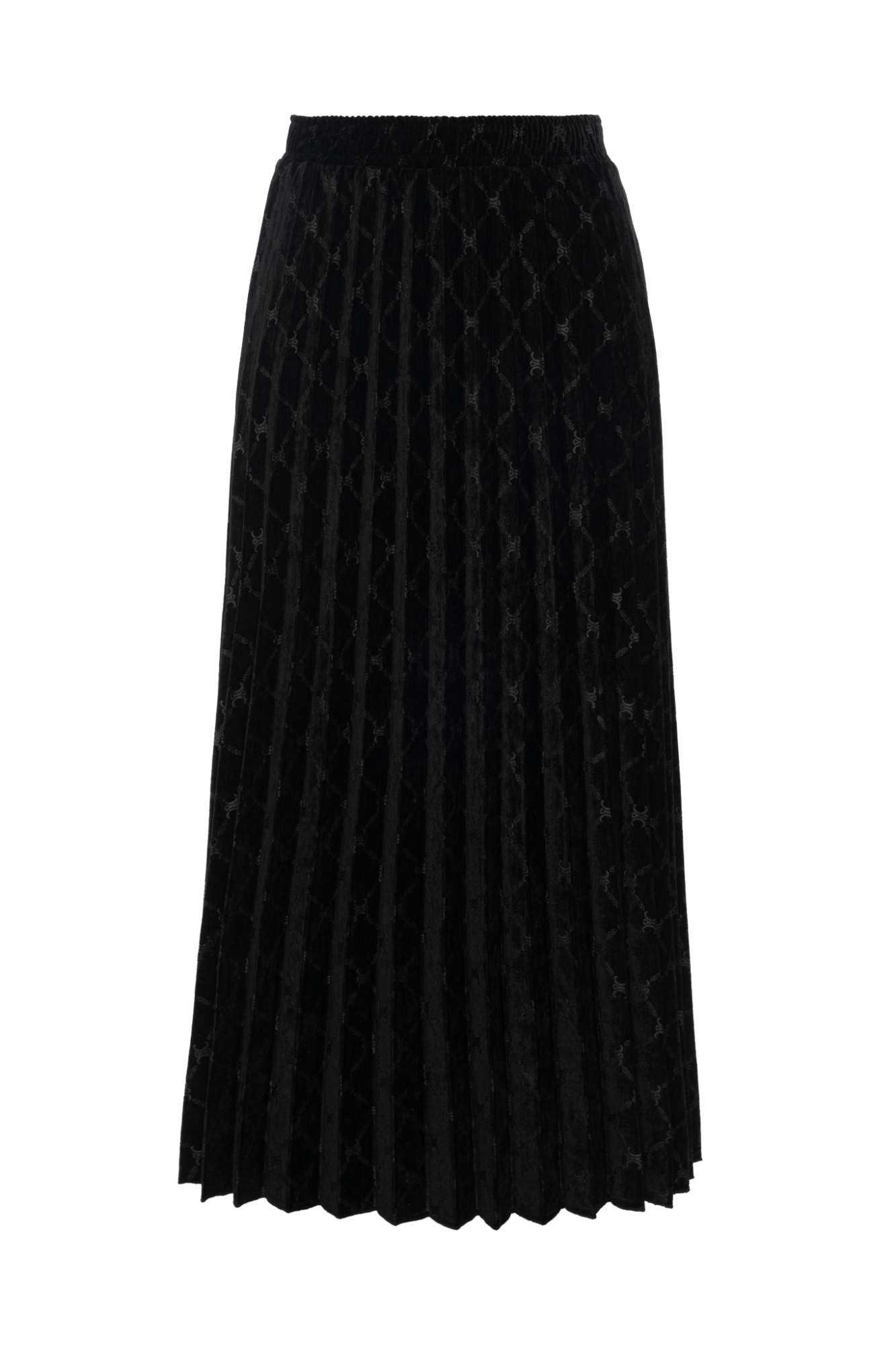 Velvet Midi Skirt Black