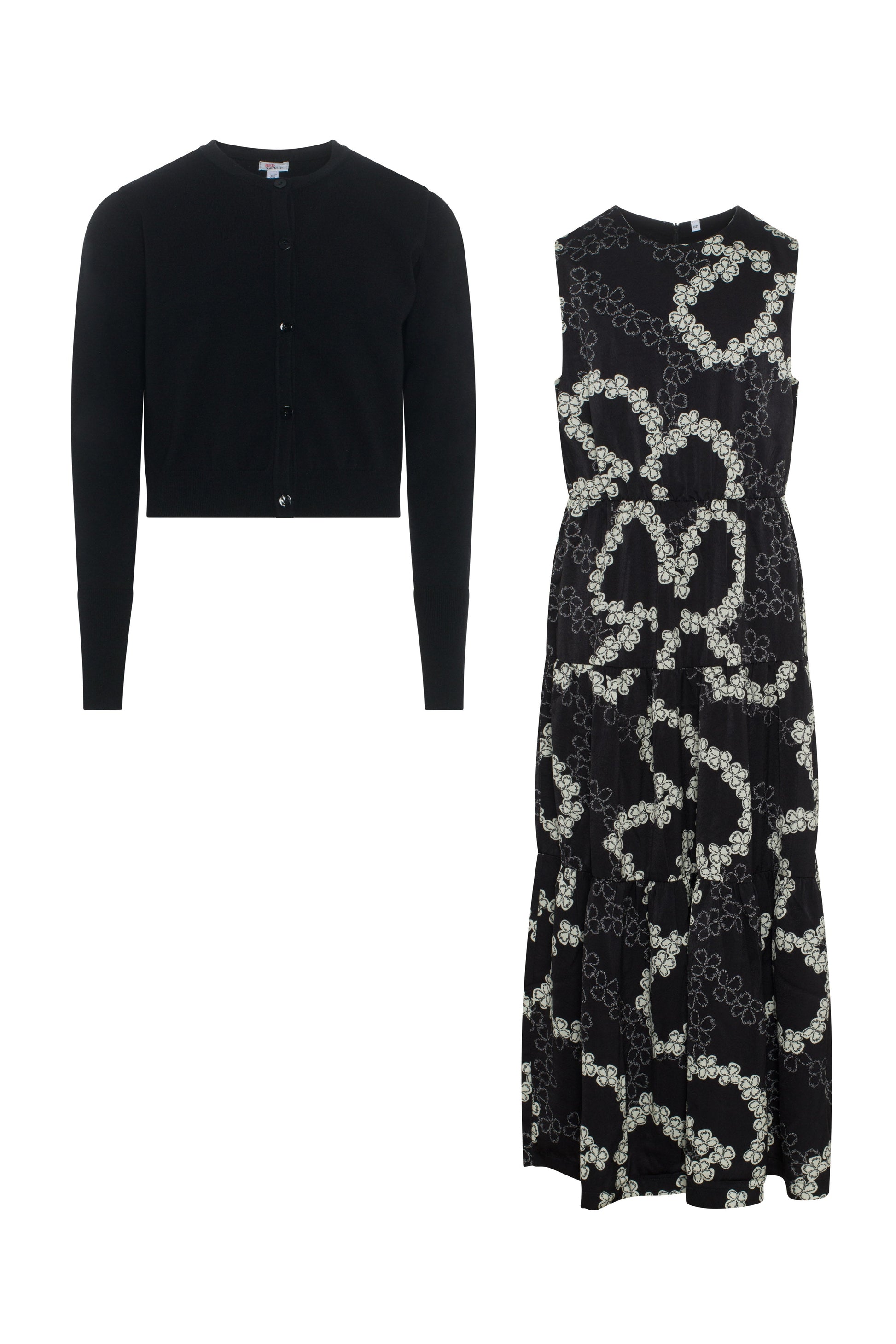 Tiered Midi Jumper Set Black