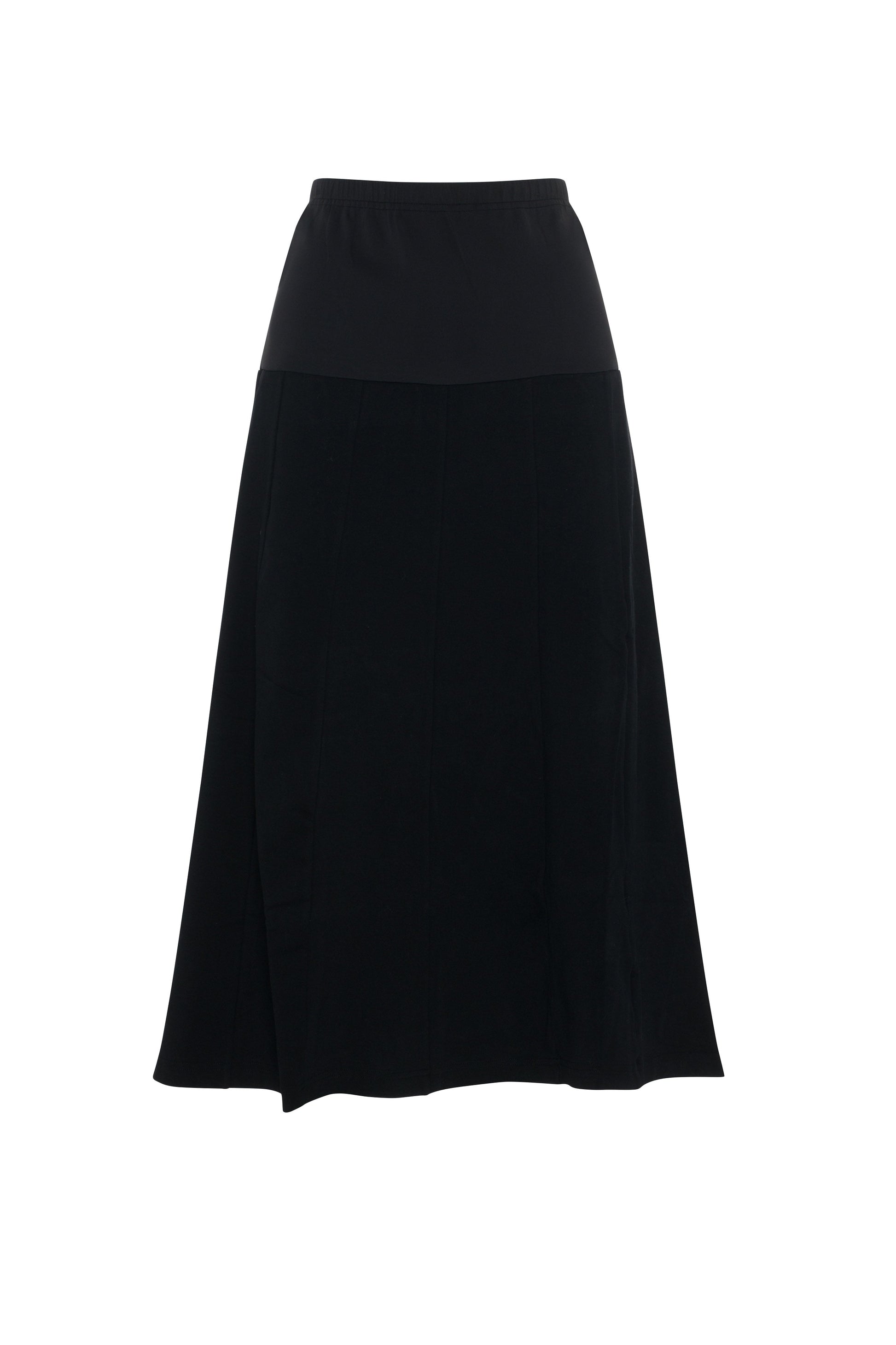 Maternity Midi Paneled Sweat Skirt Black
