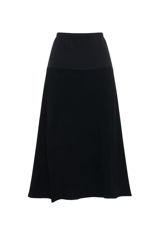 Maternity Midi Paneled Sweat Skirt
