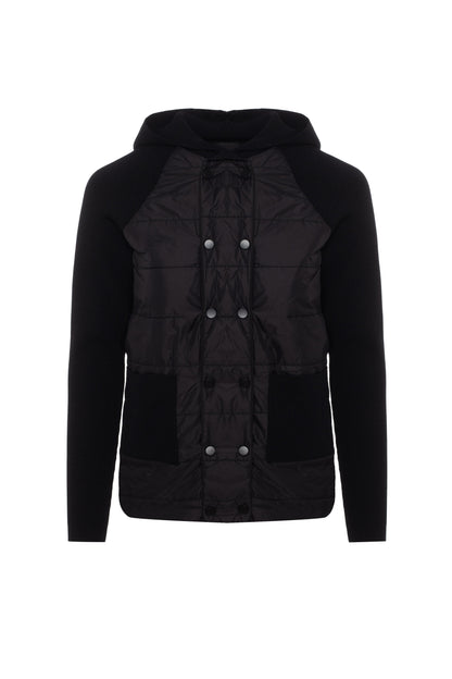 Maternity Double Breasted Bomber Jacket Black
