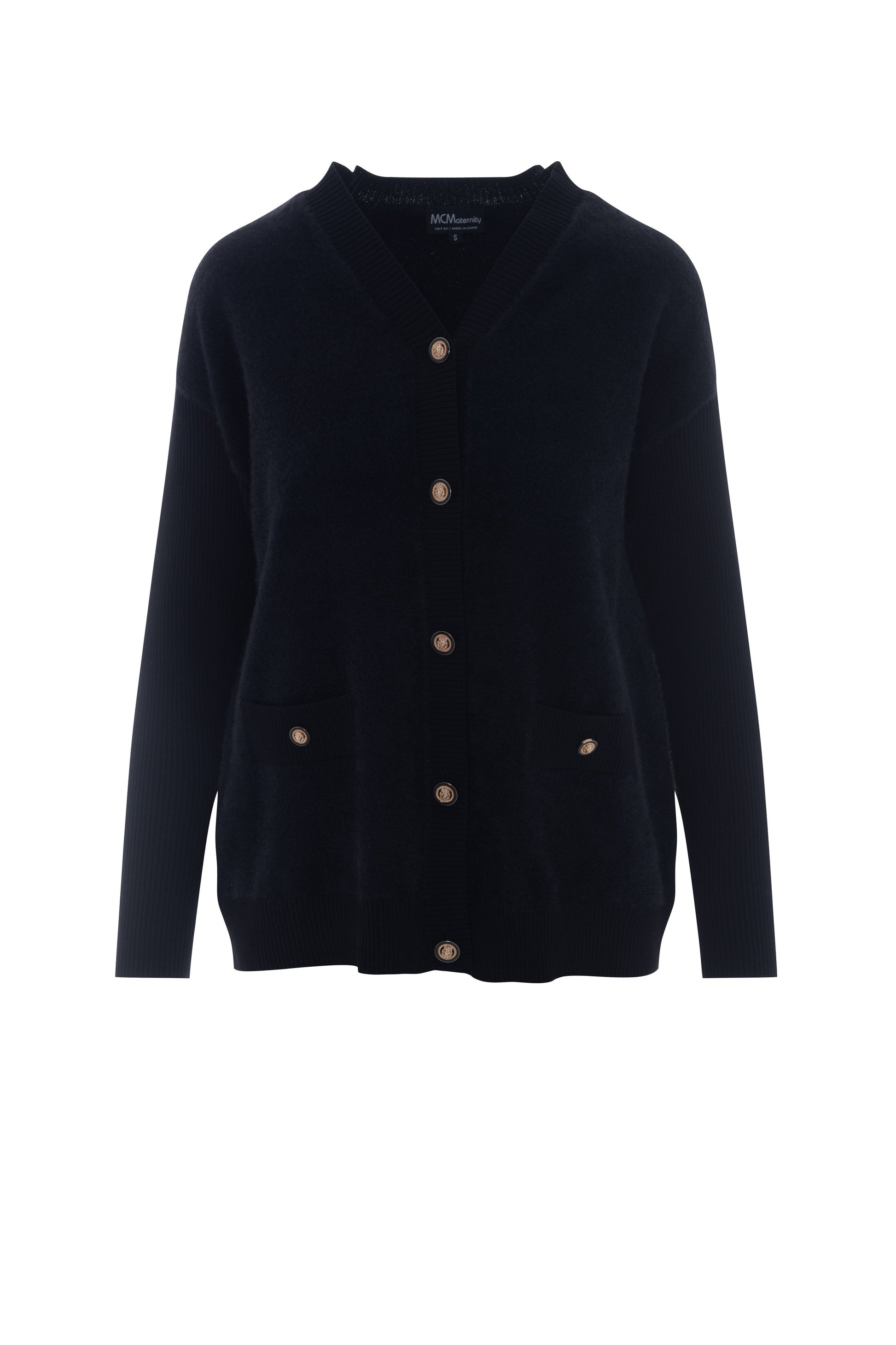 Maternity Mohair Rib Sleeve Sweater Black