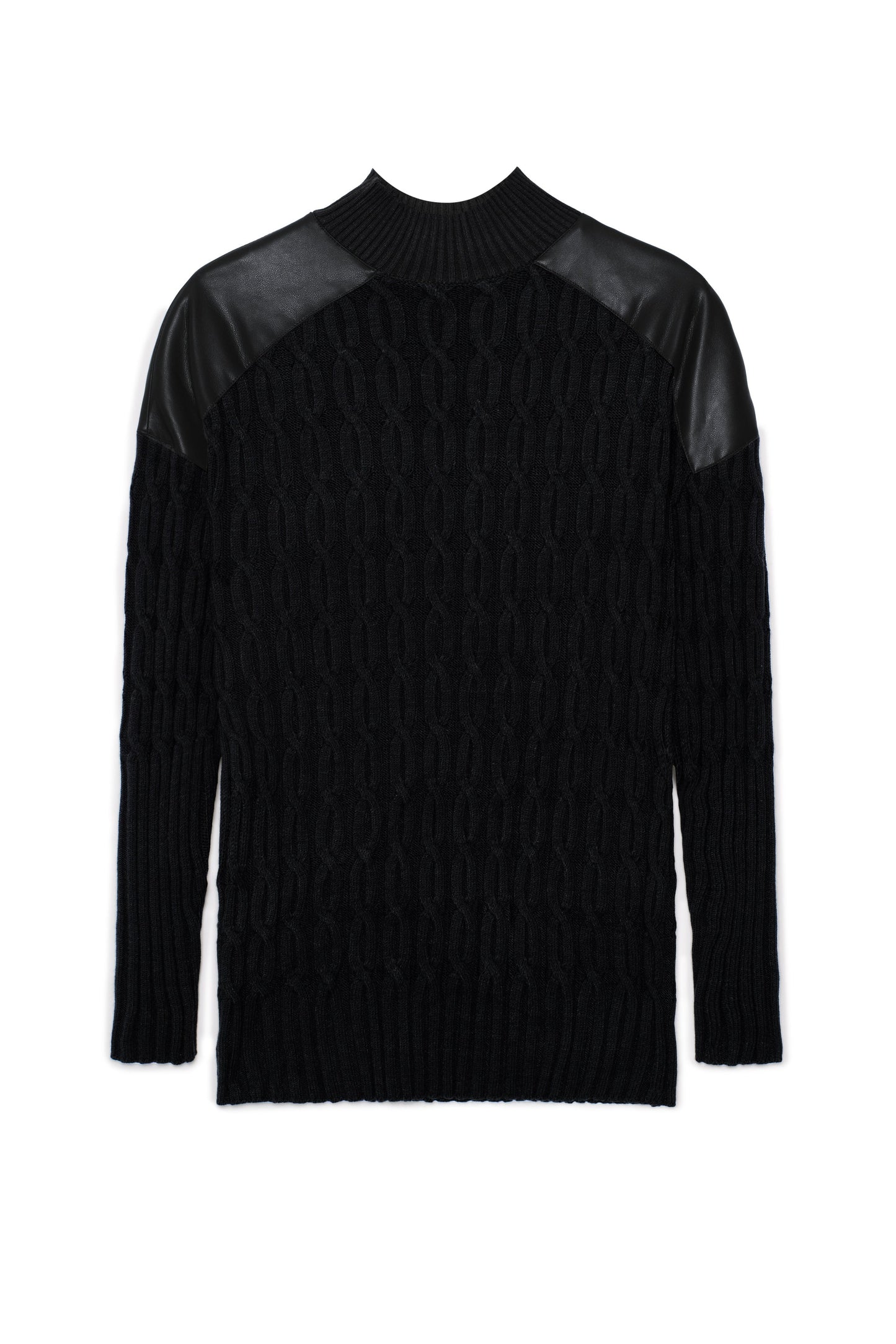 Maternity Dolman Leather Combo Sweater