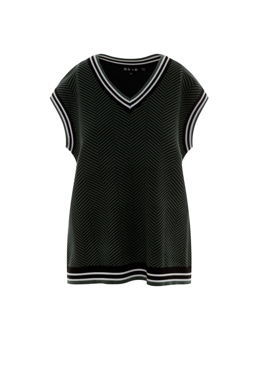 Maternity Herribone Knit Vest