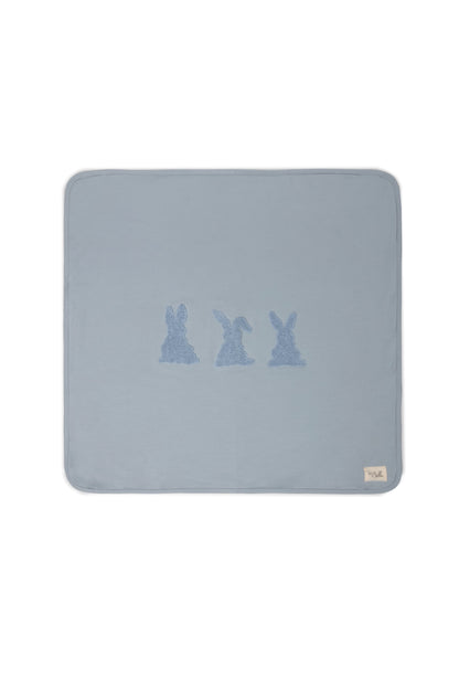 Bunny Applique Blanket Blue Mist One Size