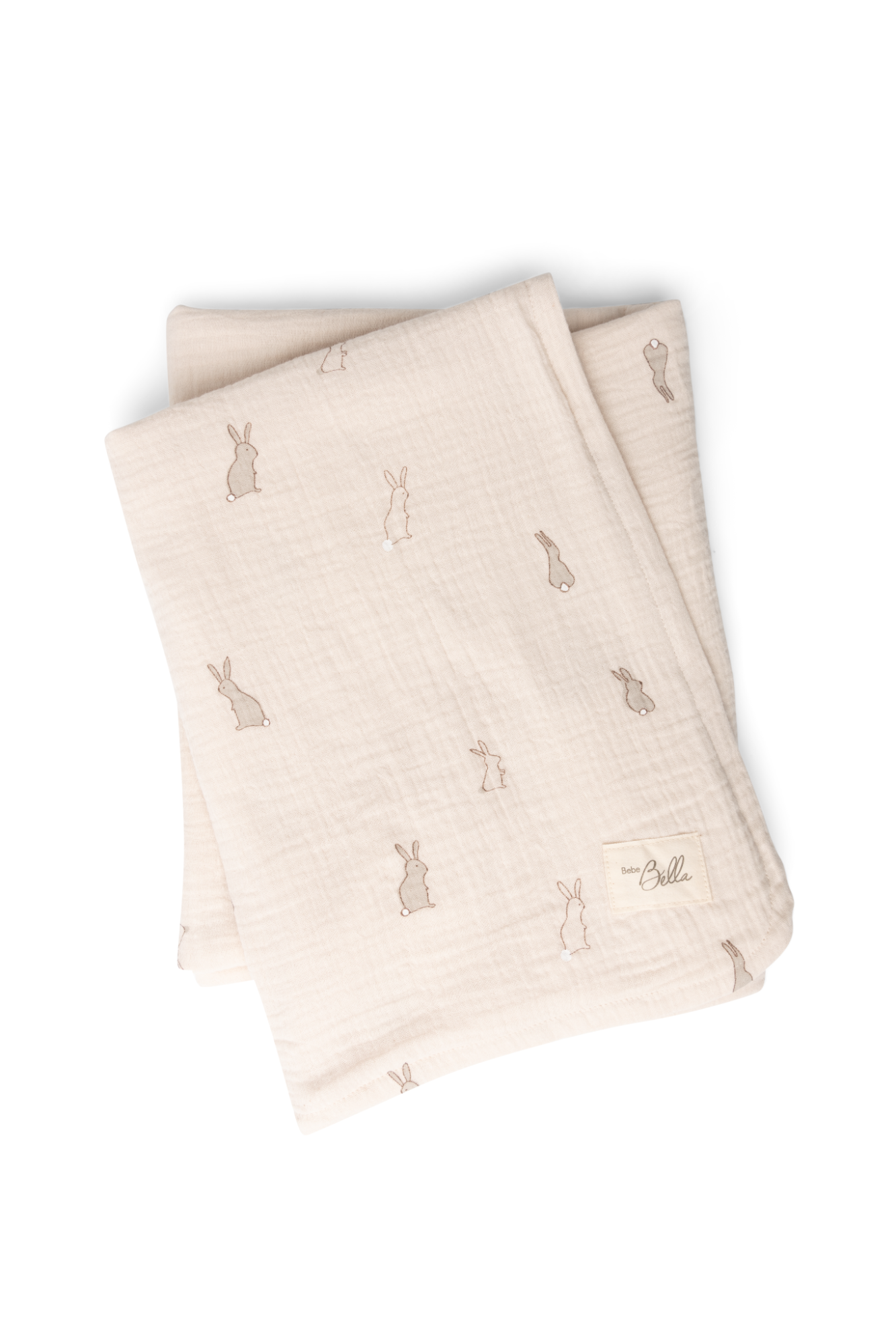 Bunny Apllique Swaddle Dark Almond One Size