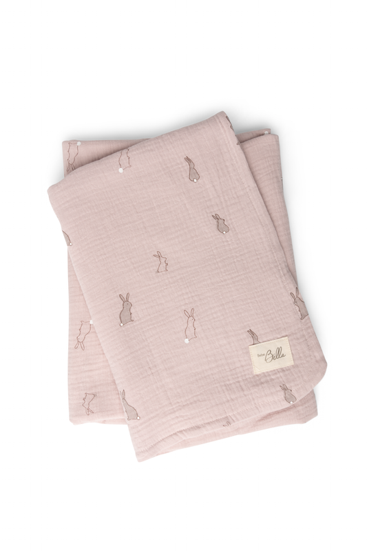 Bunny Apllique Swaddle Primrose One Size