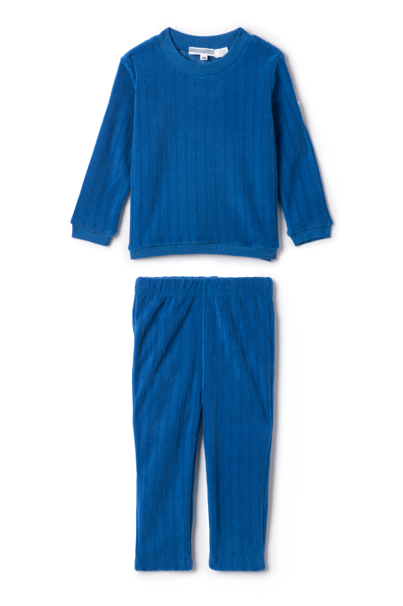 Velour Sweathshirt Set Bright Blue