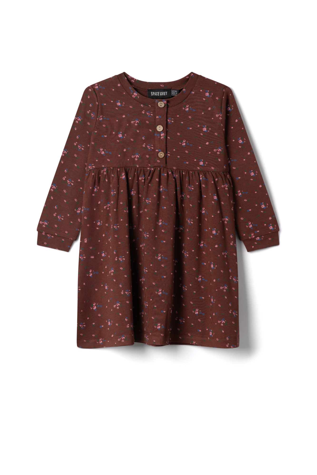 Floral Printed Dress Burgundy