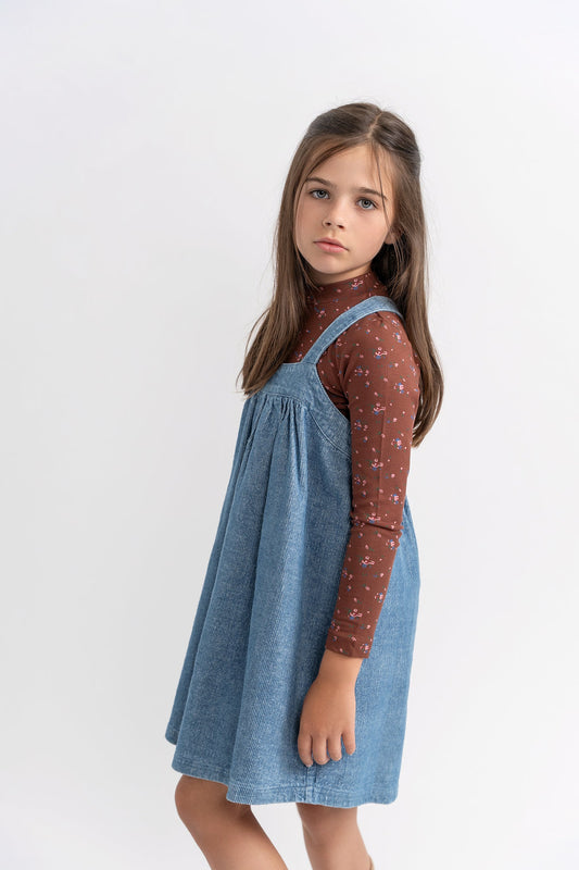 Floral Printed Mock Neck