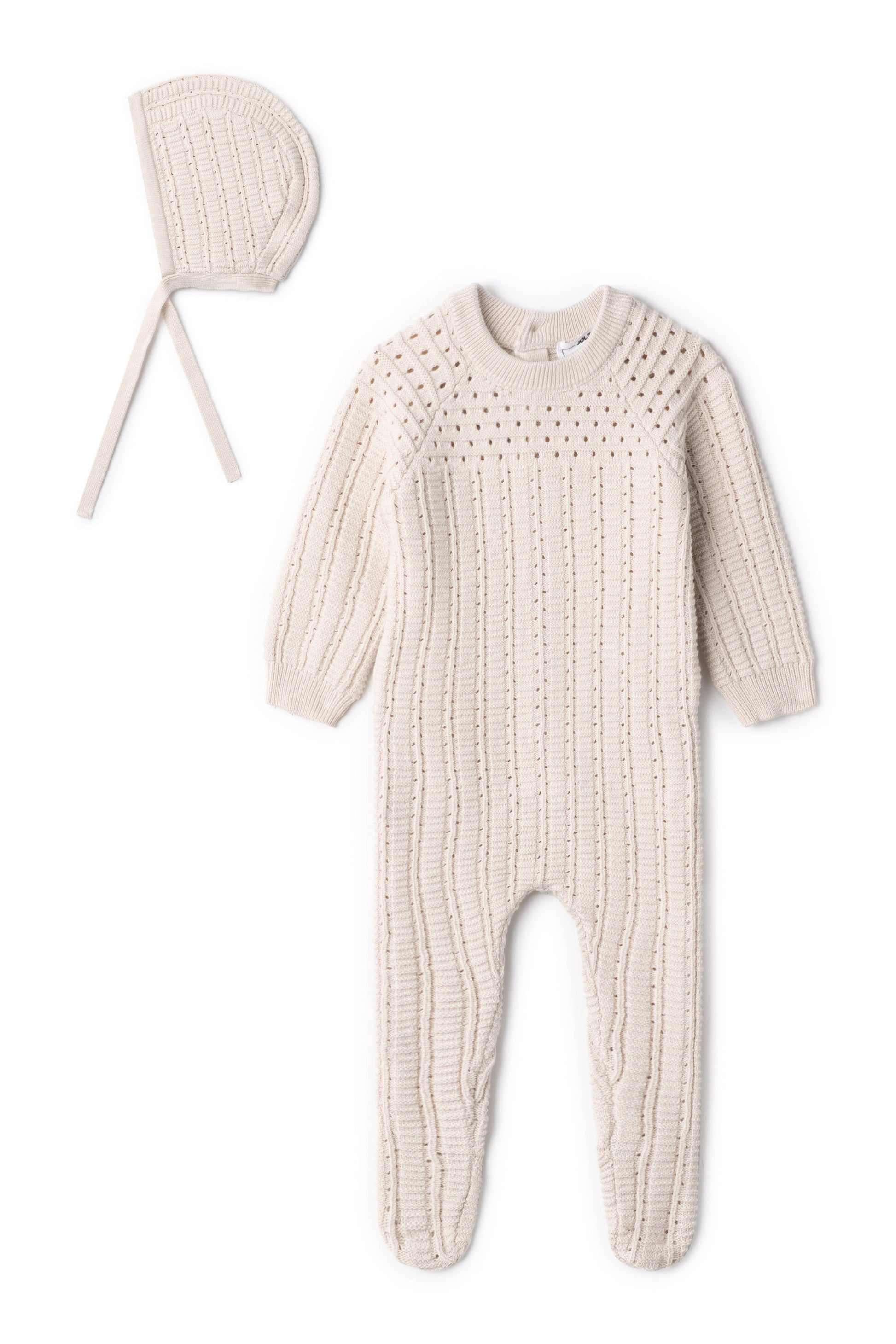 Pointelle Knit Onesie Dark Almond