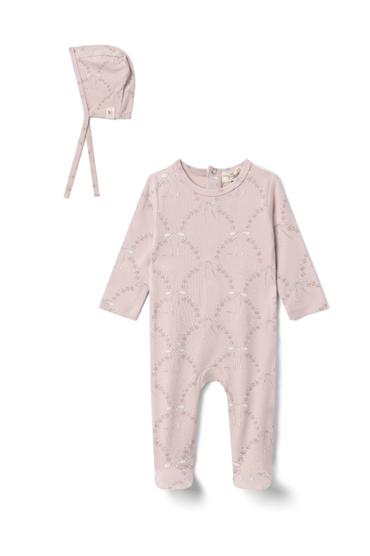Bow Print Onesie Primrose